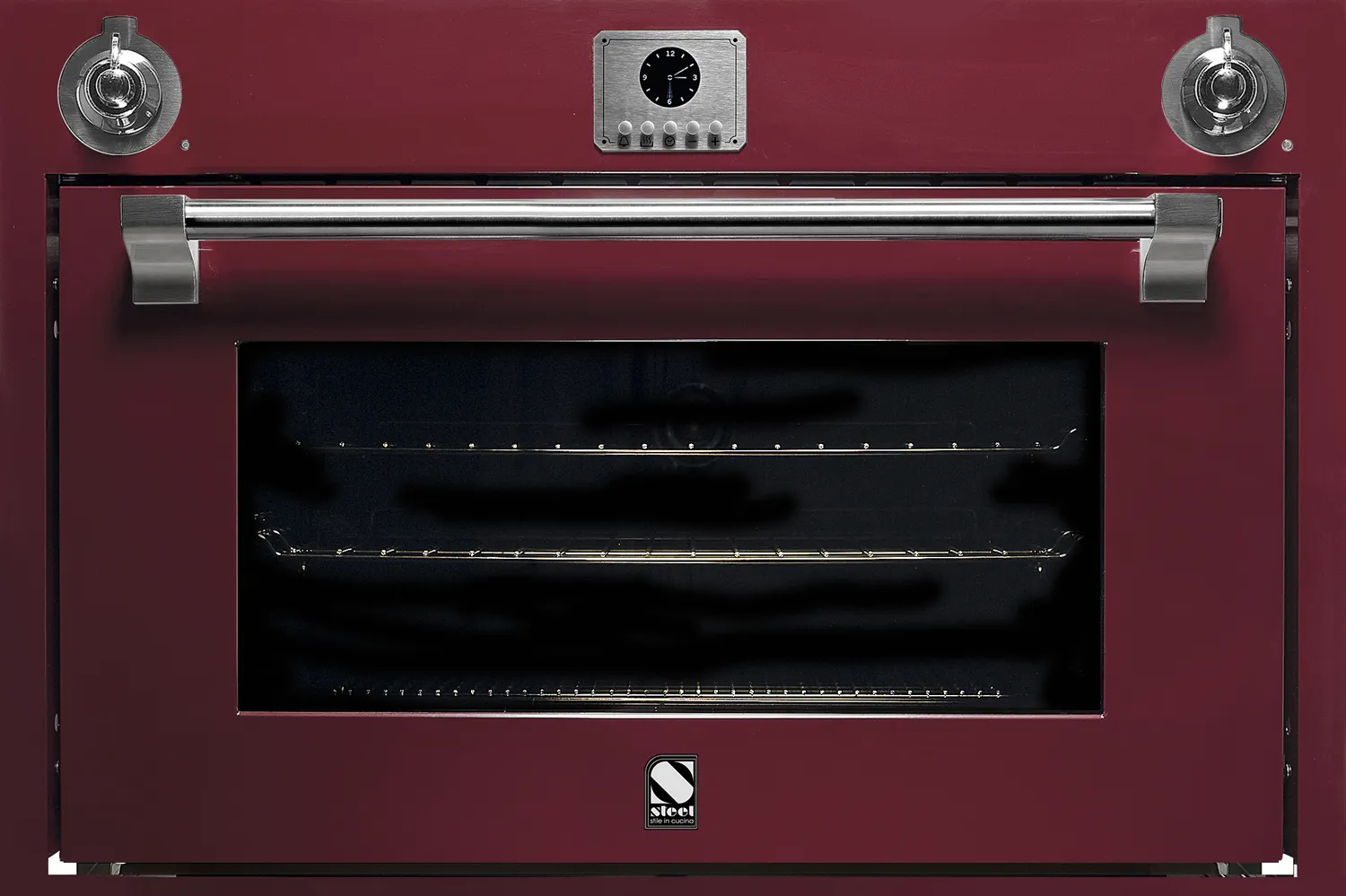 Steel תנור בנוי 90X60 ס''מ בגימור בורדו סדרת ASCOT תוצרת Steel דגם AF-E9 בורדו — תמונה 2